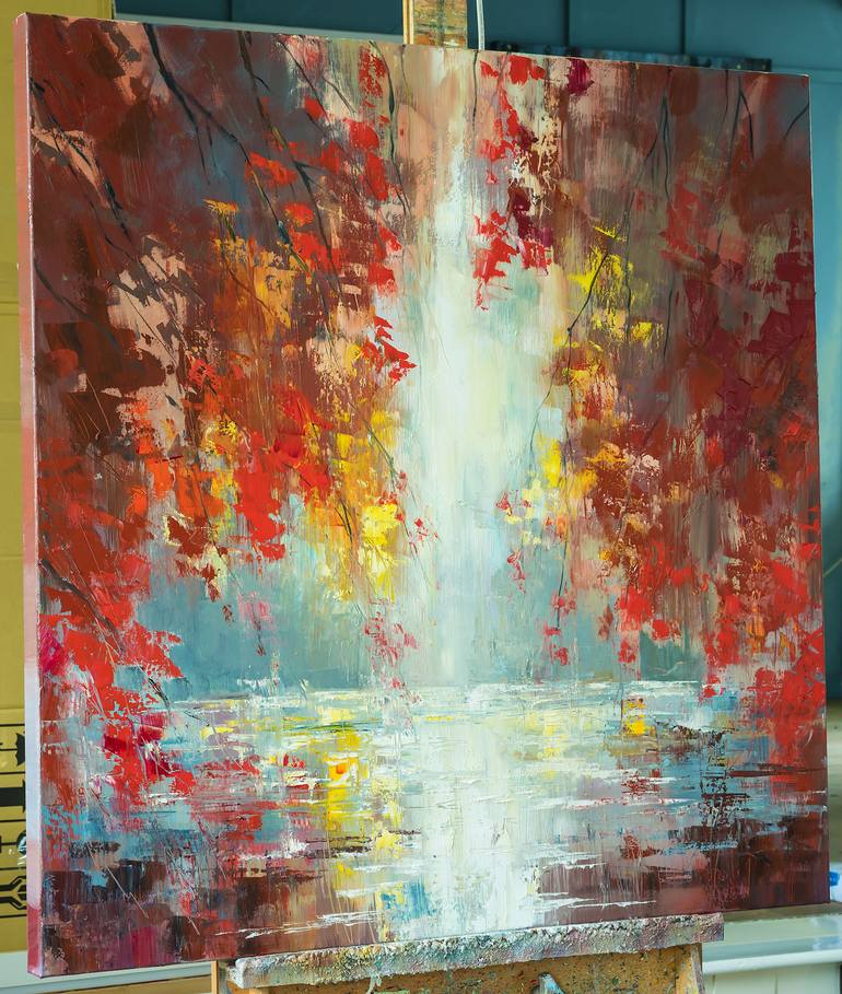 Original Impressionism Abstract Painting by Ewa Czarniecka