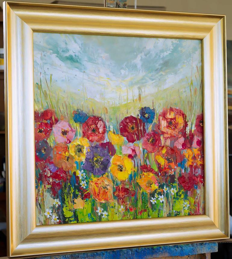 Original Floral Painting by Ewa Czarniecka