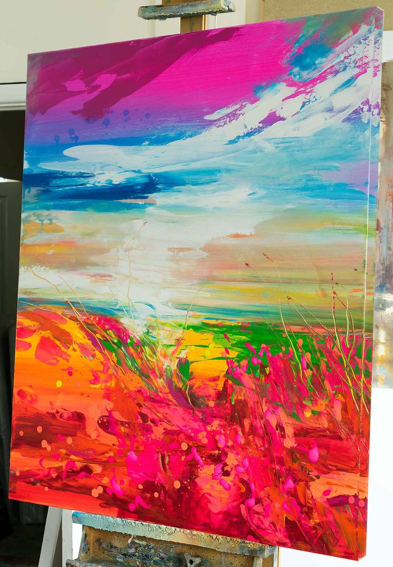 Original Abstract Expressionism Abstract Painting by Ewa Czarniecka