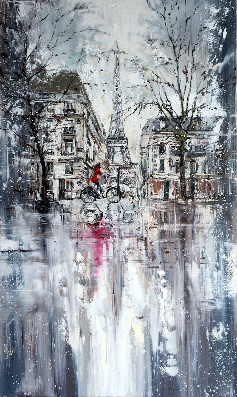 Winter In Paris Painting By Ewa Czarniecka Saatchi Art