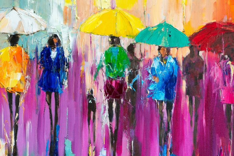 Original Impressionism Abstract Painting by Ewa Czarniecka