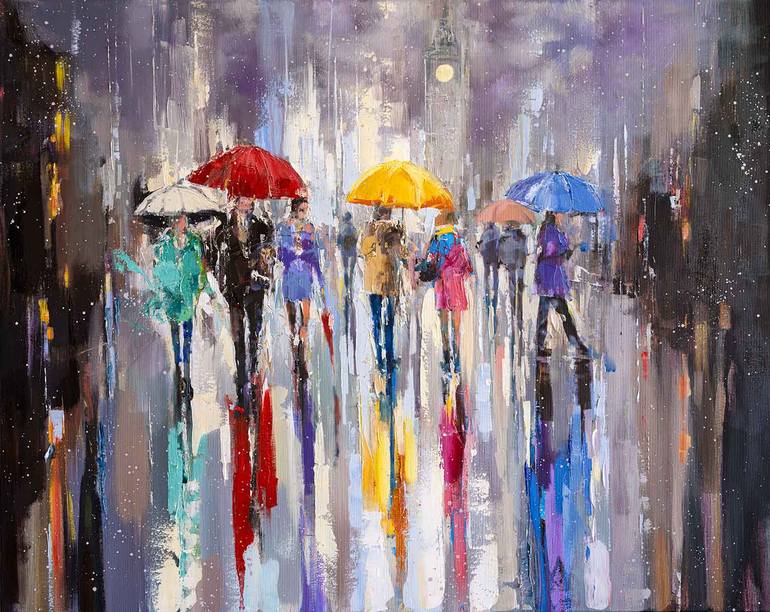 Original Abstract Expressionism Abstract Painting by Ewa Czarniecka