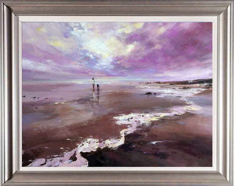 Original Impressionism Beach Painting by Ewa Czarniecka