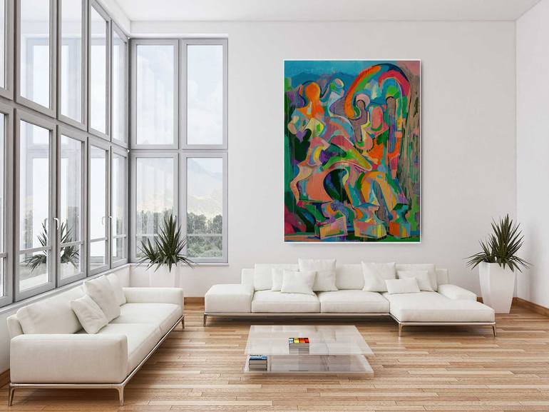 Original Abstract Expressionism Abstract Painting by Ivan Stoyanov