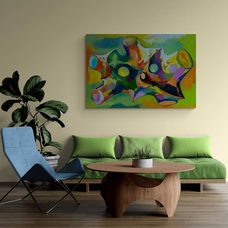 Original Abstract Expressionism Abstract Painting by Ivan Stoyanov