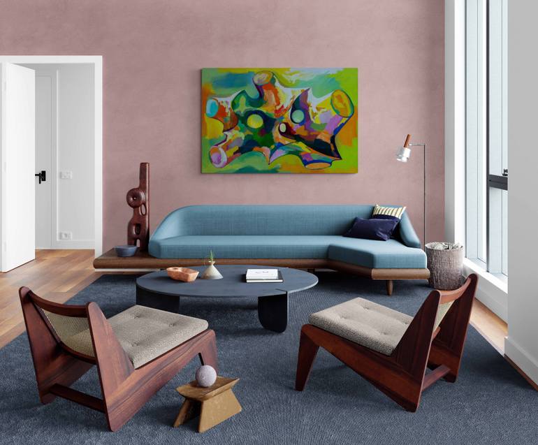 Original Abstract Expressionism Abstract Painting by Ivan Stoyanov
