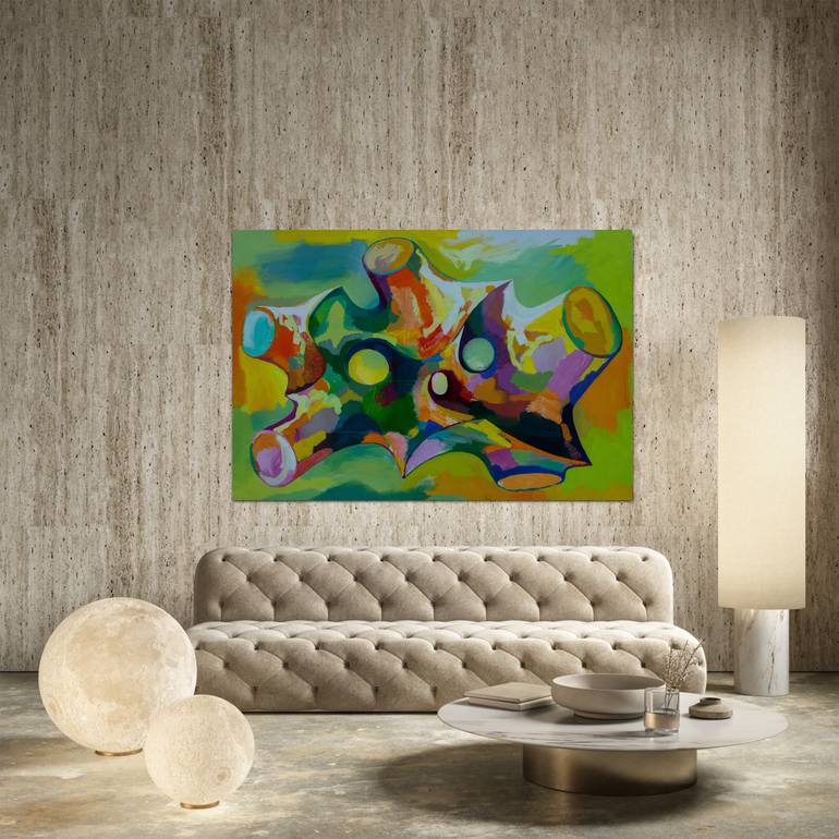 Original Abstract Expressionism Abstract Painting by Ivan Stoyanov