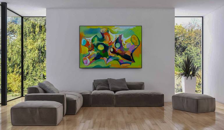 Original Abstract Expressionism Abstract Painting by Ivan Stoyanov