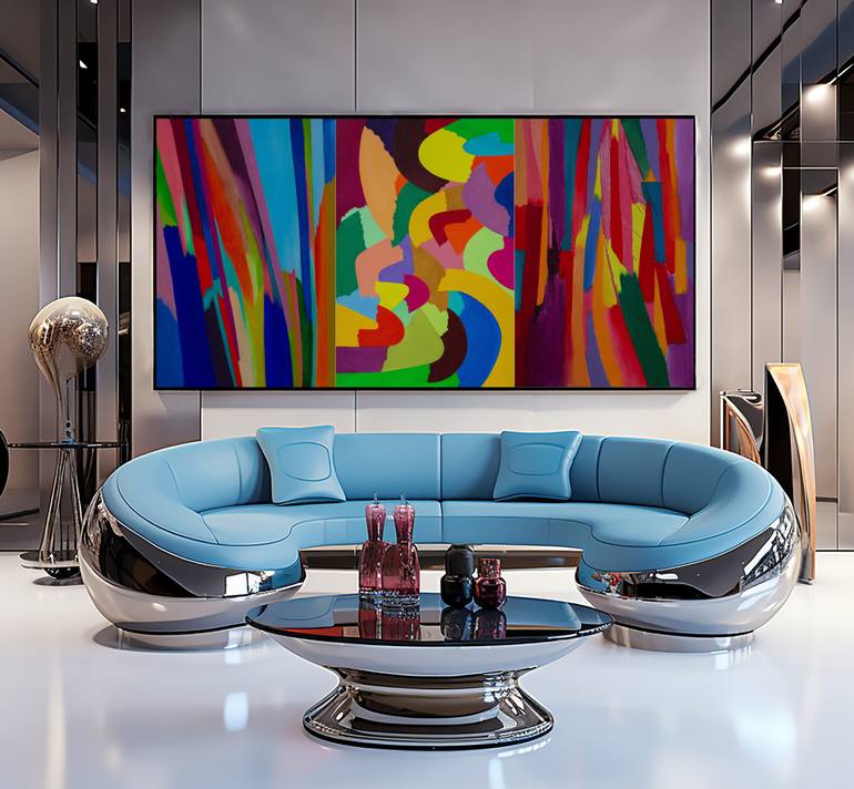 Original Abstract Expressionism Abstract Painting by Ivan Stoyanov