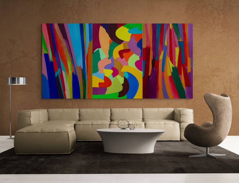 Original Abstract Expressionism Abstract Painting by Ivan Stoyanov