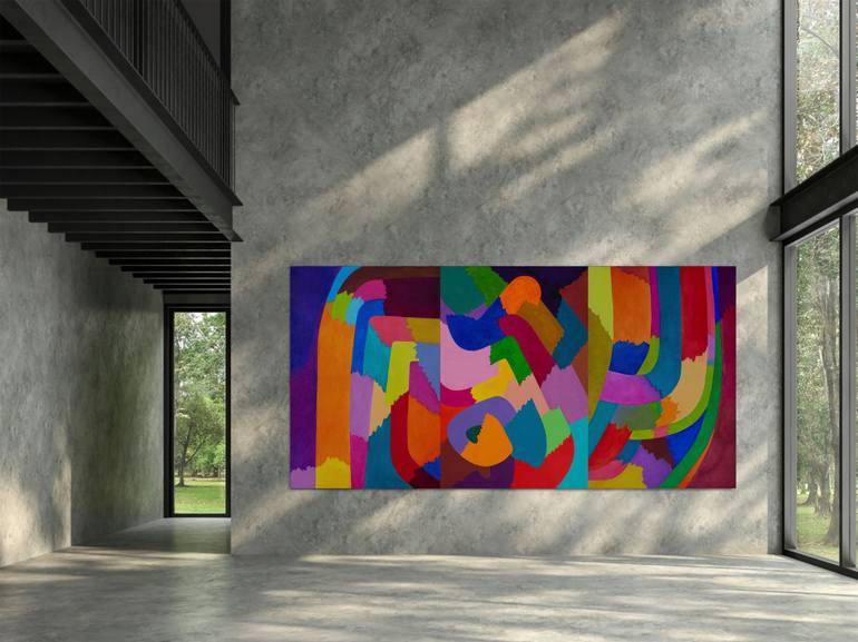 Original Abstract Expressionism Abstract Painting by Ivan Stoyanov