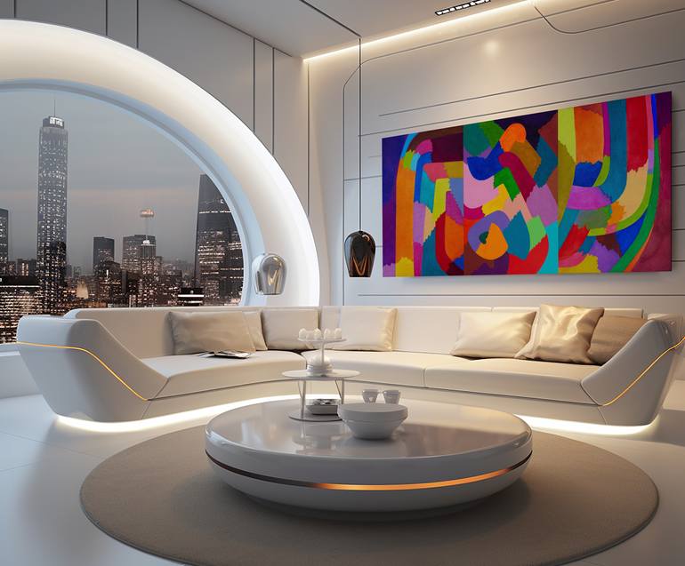 Original Abstract Expressionism Abstract Painting by Ivan Stoyanov