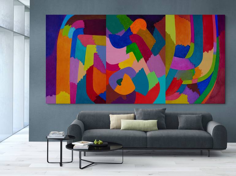 Original Abstract Expressionism Abstract Painting by Ivan Stoyanov