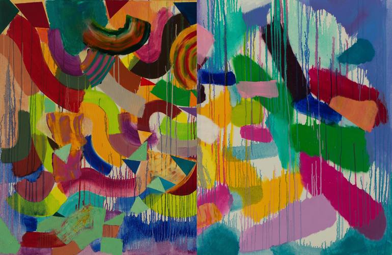 Original Abstract Expressionism Abstract Painting by Ivan Stoyanov