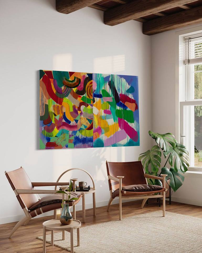 Original Abstract Expressionism Abstract Painting by Ivan Stoyanov