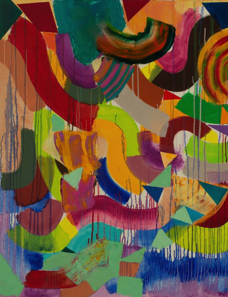 Original Abstract Expressionism Abstract Painting by Ivan Stoyanov