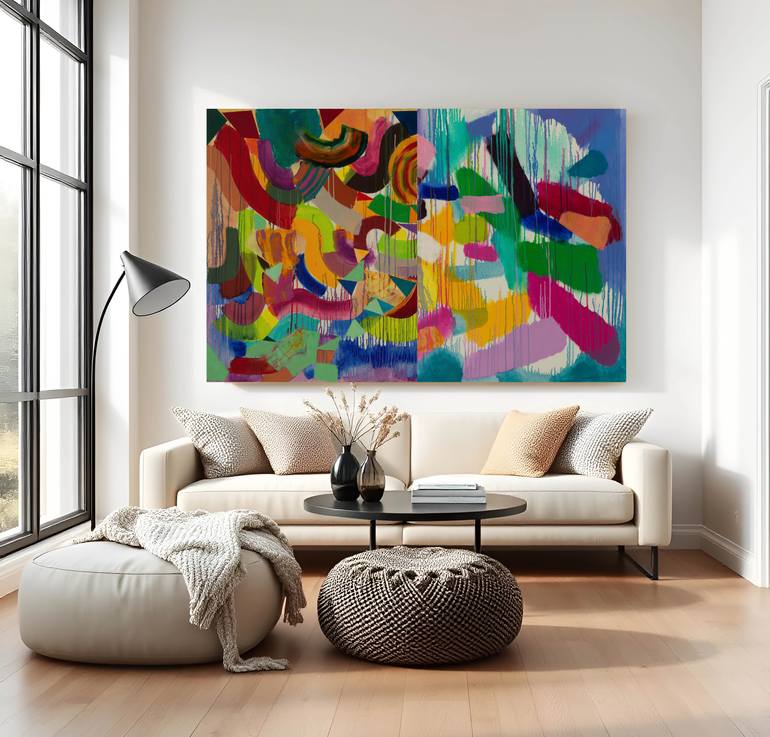 Original Abstract Expressionism Abstract Painting by Ivan Stoyanov