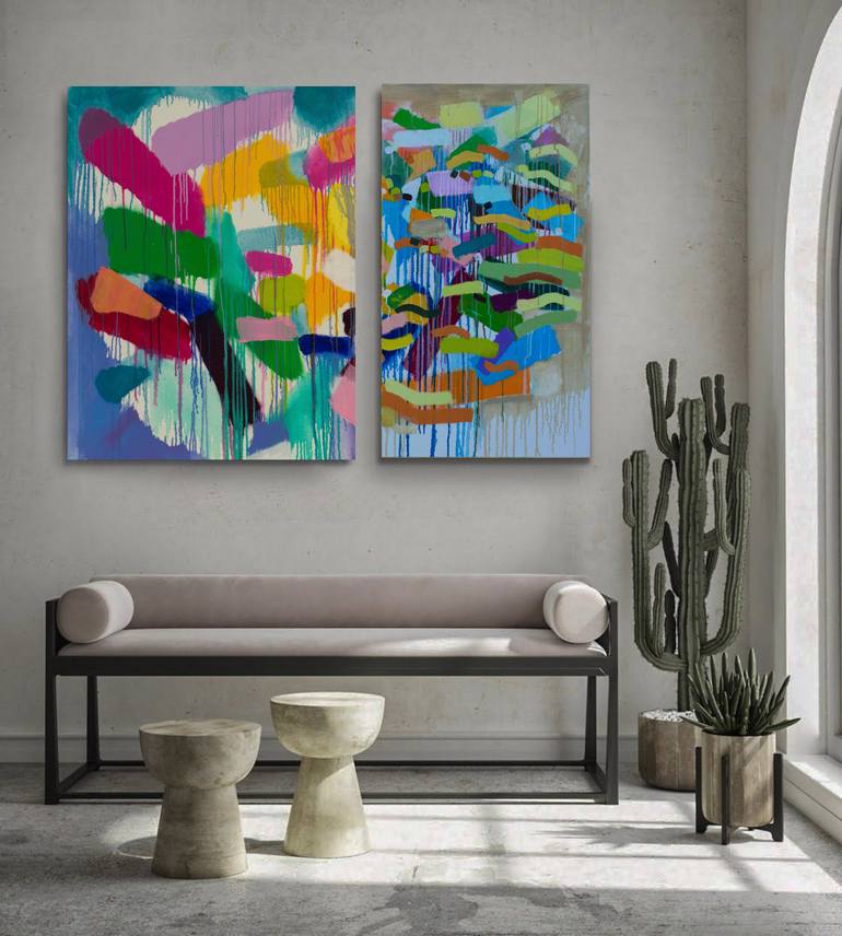 Original Abstract Expressionism Abstract Painting by Ivan Stoyanov