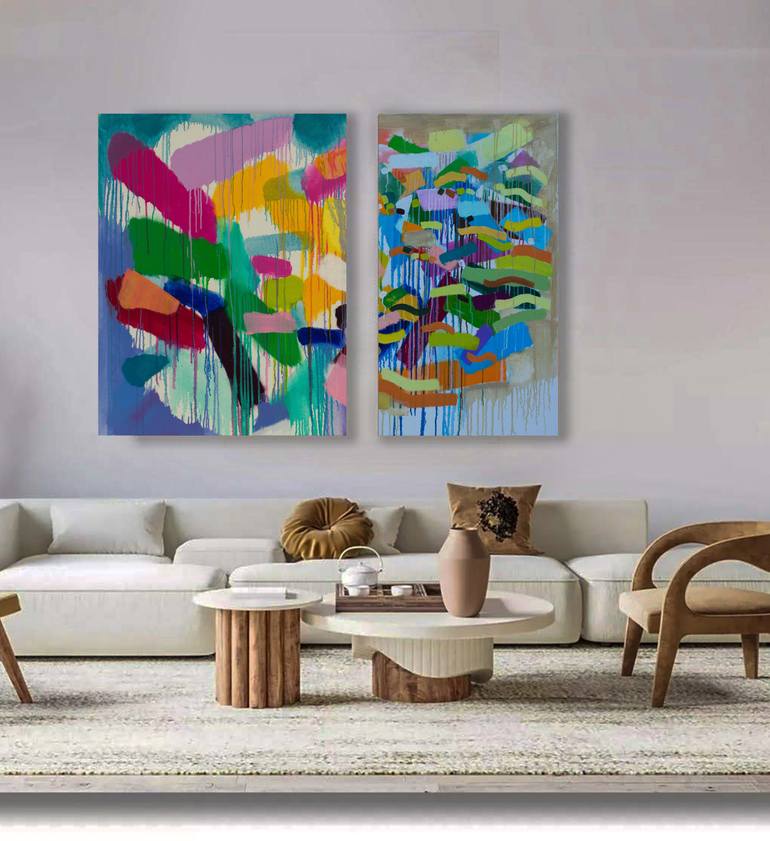 Original Abstract Expressionism Abstract Painting by Ivan Stoyanov