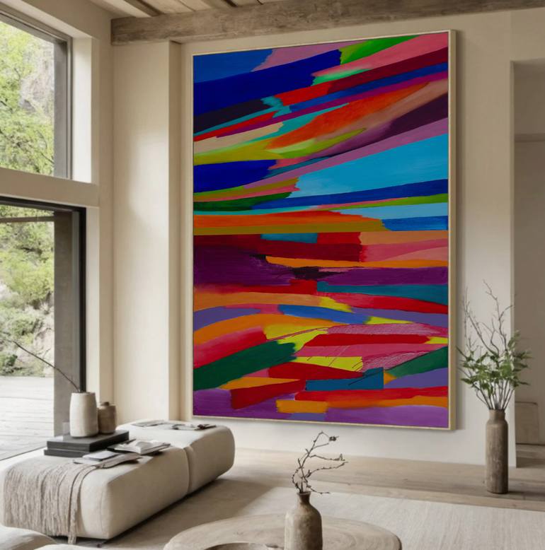 Original Abstract Expressionism Abstract Painting by Ivan Stoyanov