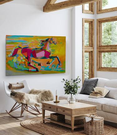 Original Cubism Animal Painting by Ivan Stoyanov