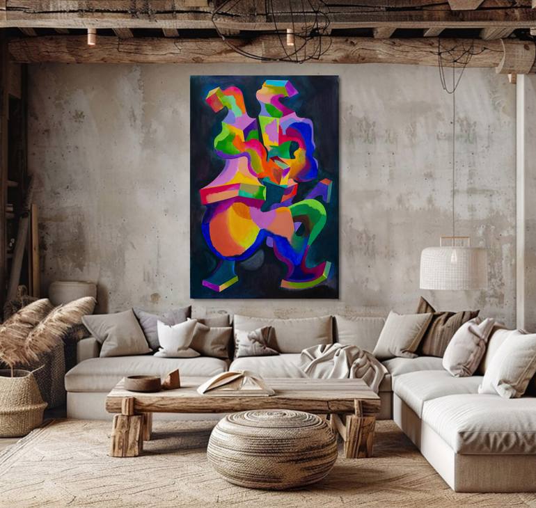 Original Abstract Expressionism Abstract Painting by Ivan Stoyanov