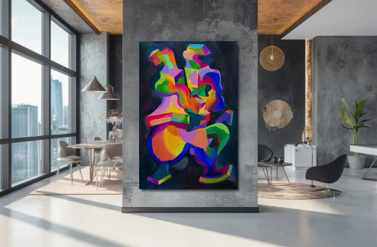 Original Abstract Expressionism Abstract Painting by Ivan Stoyanov