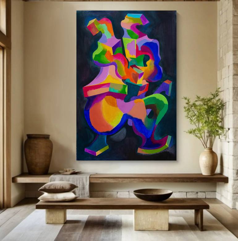 Original Abstract Expressionism Abstract Painting by Ivan Stoyanov