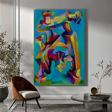 Original Abstract Expressionism Abstract Painting by Ivan Stoyanov