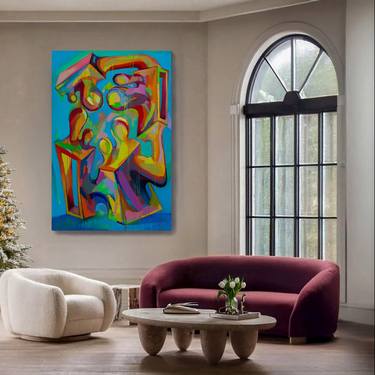 Original Abstract Expressionism Abstract Painting by Ivan Stoyanov