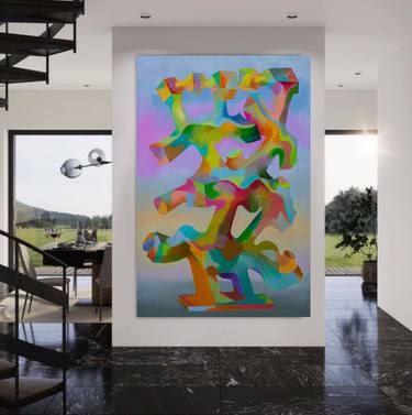 Original Abstract Expressionism Abstract Painting by Ivan Stoyanov