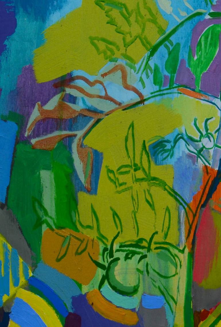 Original Expressionism Floral Painting by Ivan Stoyanov