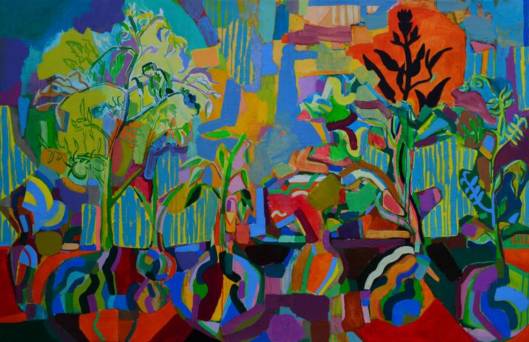Original Expressionism Floral Painting by Ivan Stoyanov