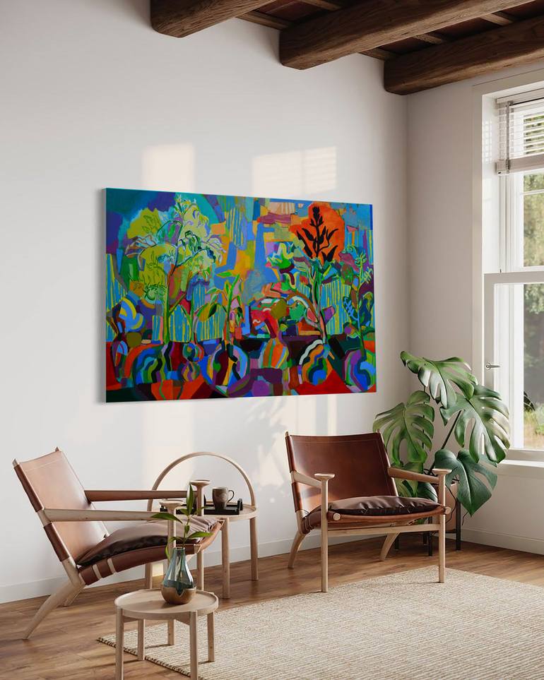 Original Expressionism Floral Painting by Ivan Stoyanov