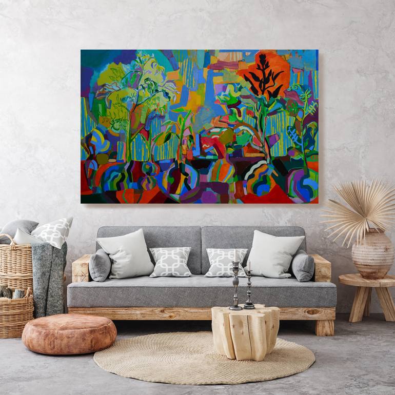 Original Expressionism Floral Painting by Ivan Stoyanov