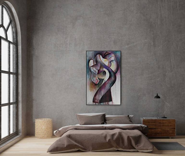 Original Abstract Outer Space Painting by Ivan Stoyanov