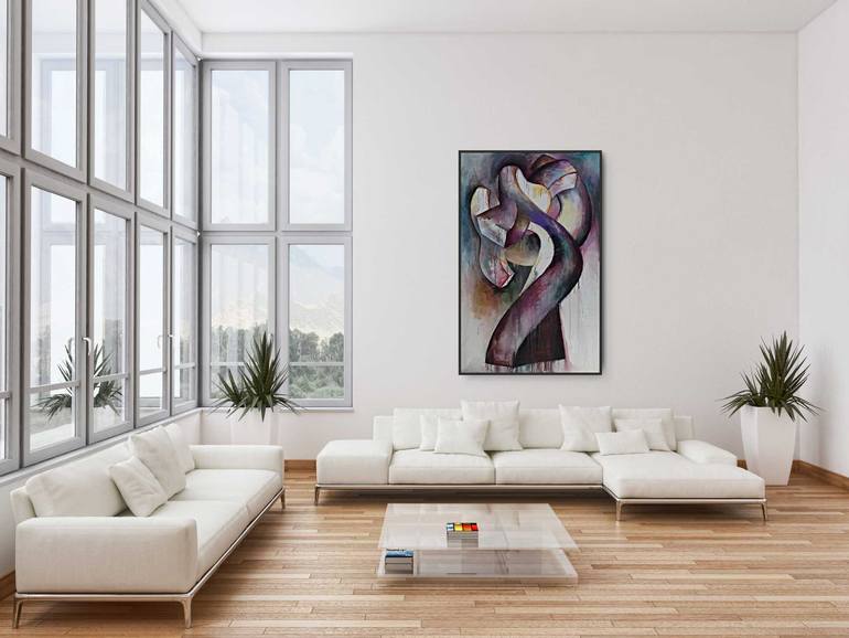 Original Abstract Outer Space Painting by Ivan Stoyanov