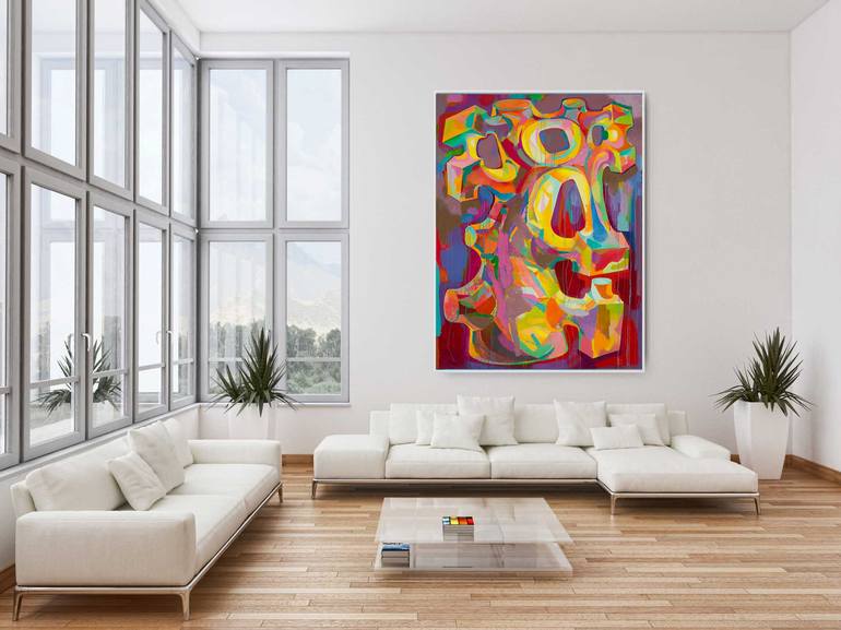 Original Abstract Expressionism Abstract Painting by Ivan Stoyanov