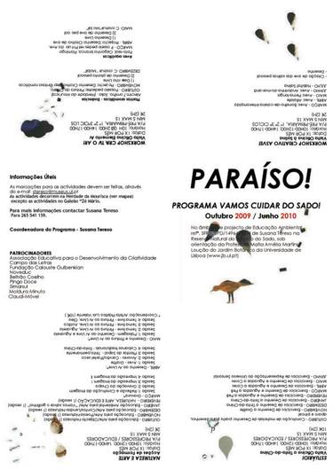 PARAÍSO! - Programa Vamos Cuidar do Sado! Outubro 2009 / Junho 2010 (Programa e folheto da autoria de Susana Tereso e Luís Valente) thumb