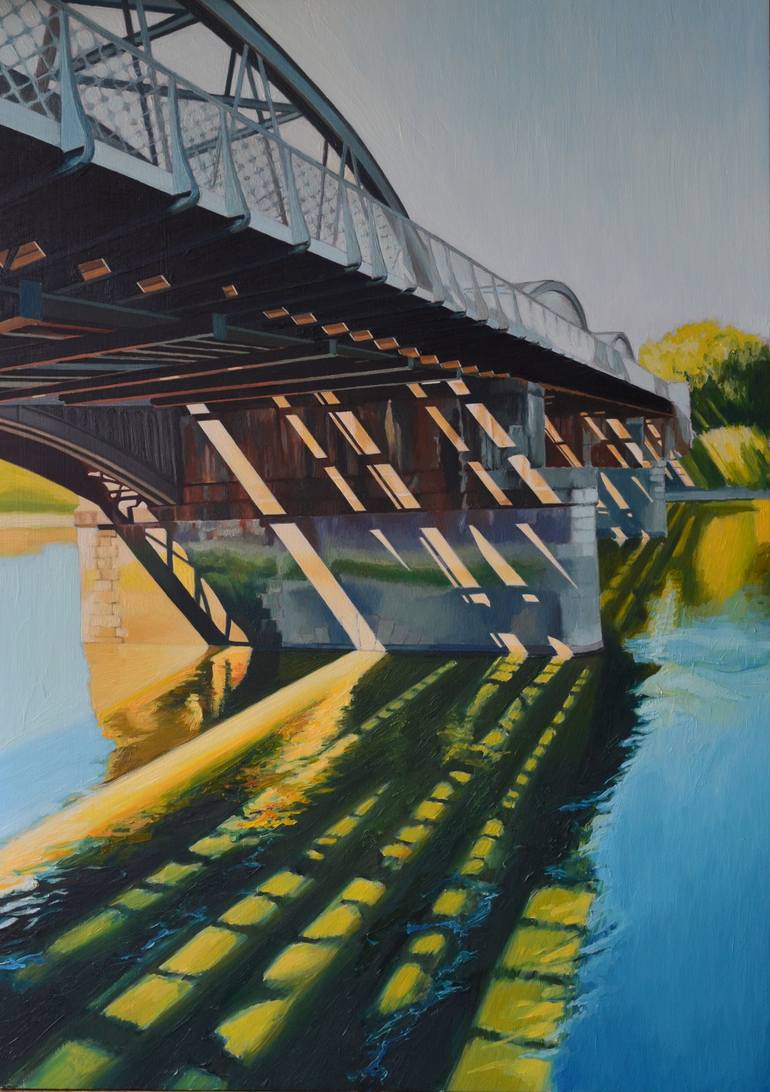 Barnes Bridge 5 Painting By David Thomas Saatchi Art