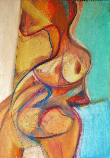 Original Figurative Women Drawings by David Thomas