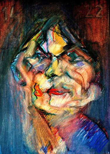 Print of Expressionism Portrait Drawings by David Thomas