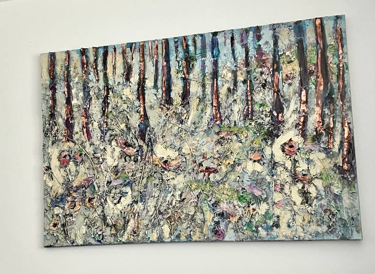 Original Abstract Floral Painting by Martin Robert Reed