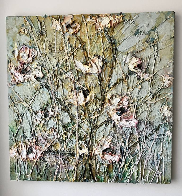 Original Abstract Expressionism Floral Painting by Martin Robert Reed