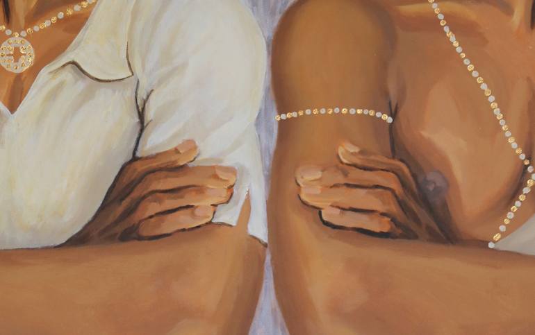 Original Expressionism People Painting by Beth Louella