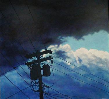 Stormy Sky with Telephone Pole thumb