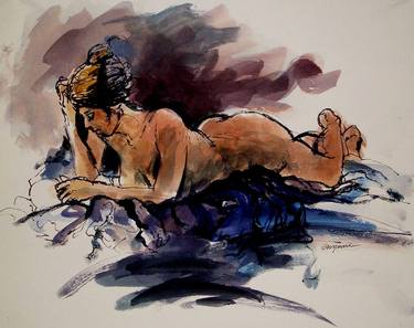 Original Realism Nude Drawings by James Gwynne