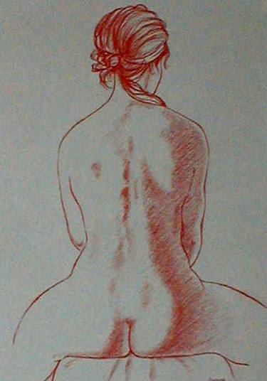Original Realism Nude Drawings by James Gwynne