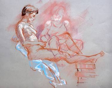 Original Figurative Nude Drawings by James Gwynne