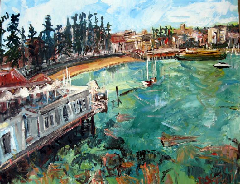 Manly Wharf Painting By Duncan Staples Saatchi Art